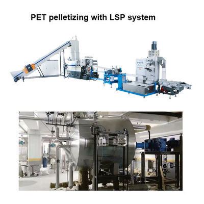 comprare Macchine per la pelletizzazione di fiocchi di PET industriali 1000 kg/hr Linea di riciclaggio per animali domestici con sistema LSP online manufacture