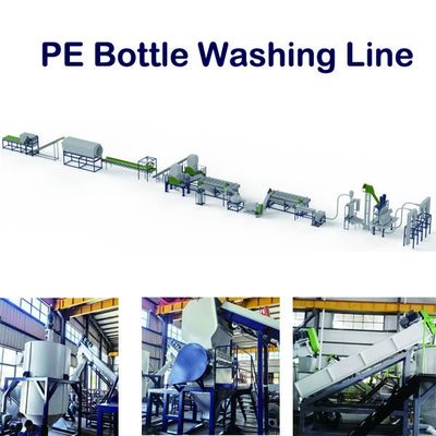 Macchina di riciclaggio di rifiuti di bottiglie di plastica HDPE