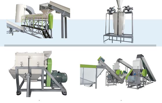 500 kg/ora Macchina per la pelletizzazione dei fiocchi di PET Macchina di riciclaggio automatica per la pelletizzazione con sistema SSP